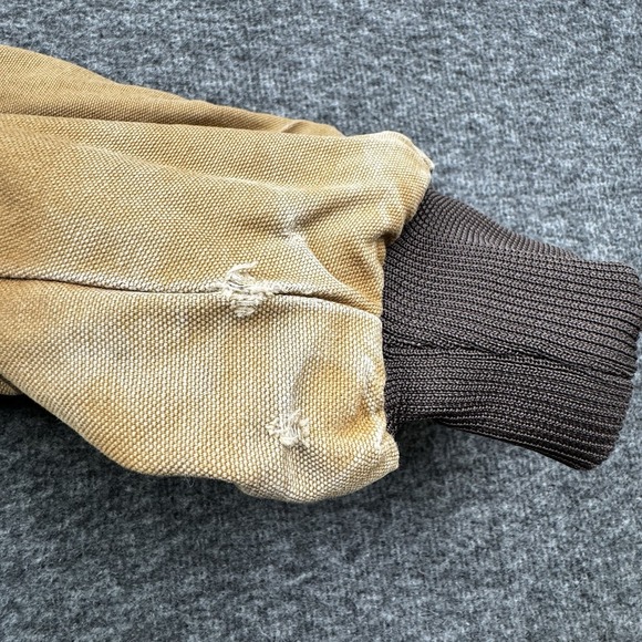 Berne Duck Canvas Jacket Hooded Men's Sz 2XLT Workwear Grunge Tan‎ Brown - Picture 9 of 16